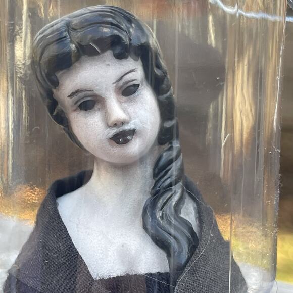 OOAK Creepy Odd Haunted Vampire Doll Head Scary Christmas Decor Gothic Ornament - Picture 5 of 5